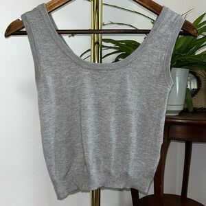 Super soft gray cropped sweater like tank
